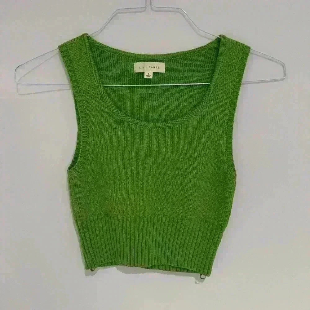 L.A. Hearts Green Tank Top Size Small Like New